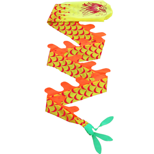 广场健身空竹龙  彩带立体红黑鳞片彩条龙筒子 金鳞龙舞龙 龙鳞龙