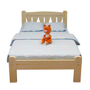 实木床成人单人床小户型简约现代小床1米1.2米木板床1.5米双人床