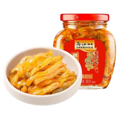 乌江鲜香爽口微辣榨菜300g瓶装下饭菜正宗涪陵榨菜佐餐开味小咸菜