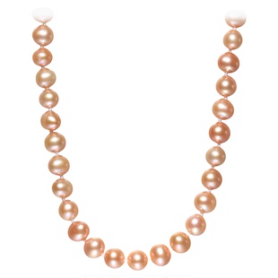 潮宏基小确幸蝴蝶结s925银项链套链淡水珍珠气质送女友妇女节礼物