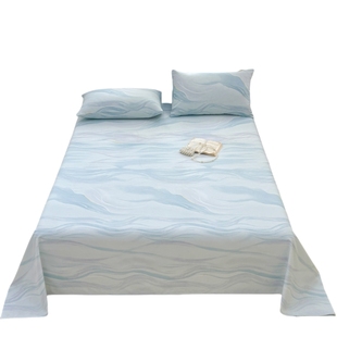 老粗布床单单件2025新款加厚秋冬非全纯棉宿舍单人亚麻被单三件套