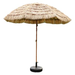 大户外遮阳伞折叠太阳伞沙滩伞稻草伞茅草伞景区别墅伞雨伞庭院伞