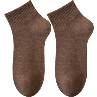 袜子女纯棉短袜秋冬防臭抗菌吸汗运动跑步咖色无骨休闲女士短筒袜