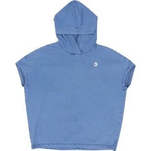 素然AnKoRau 安高若夏季女士简约休闲运动经典水洗棉宽松带帽T恤