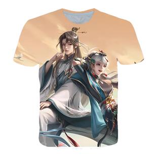 王者荣耀赵怀真云缨鹤归松栖衣服短袖T恤夏季男女学生少年cos上衣