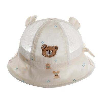 婴儿帽子夏季薄款渔夫帽网款