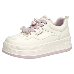 红蜻蜓休闲板鞋女款春秋女鞋鞋子厚底百搭增高小白鞋运动休闲鞋女