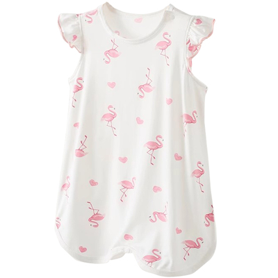 女宝宝无袖睡裙莫代尔防踢睡衣