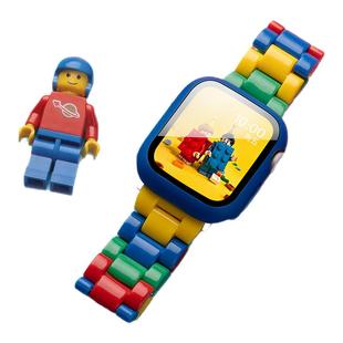 适用苹果S10表带iwatch9手表带applewatch8新款10乐高树脂SE手表冬季女生watch运动可爱风S7创意高级透气腕带