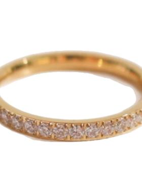 轻奢小众高级感锆石食指戒指