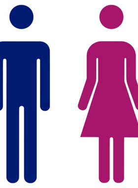 男女洗手卫生间墙贴纸公共厕所标识指示牌装饰大尺寸亚克力更衣室