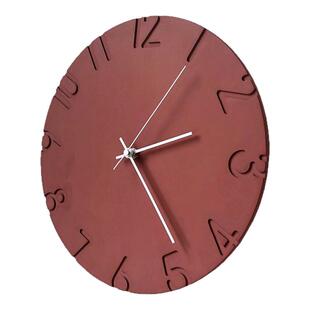 久处不厌微瑕水泥创意北欧时钟客厅家用圆形挂钟现代简约静音钟表