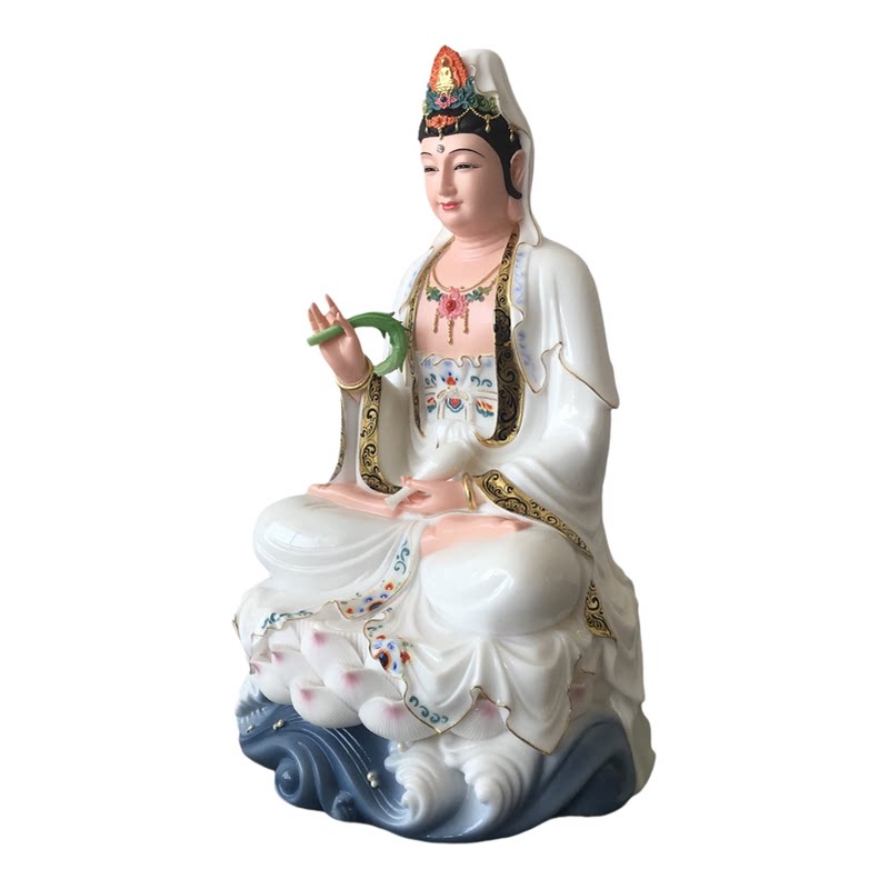 仿瓷婆娑四圣观音菩萨佛像家用