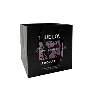 LA朴町 玫瑰诗集手提袋鲜花束方形礼品袋手工花艺diy礼物包装材料