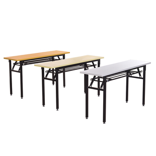 简易可折叠桌子长条培训会议桌双层条形书桌办公活动长方形学习桌