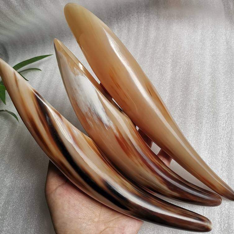 厂家批发加大号精品牛角板刮痧点穴刮痧筒按摩棒经络尖角桶刮痧