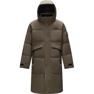 森马中国国家地理系列羽绒服男冬80绒子防雨防风长款外套户外登山