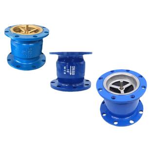 法兰消音止回阀HC41X-16立式碳钢单向阀100 150 200逆止阀门开关