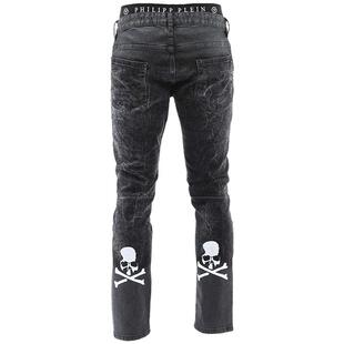 PHILIPP PLEIN PP男士潮牌骷髅头修身长裤牛仔裤 MDT3849 PDE004N
