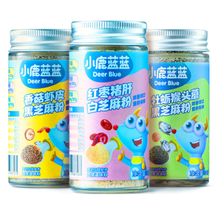 小鹿蓝蓝钙铁锌猪肝芝麻粉儿童宝宝营养调味料拌饭早餐粥辅食料