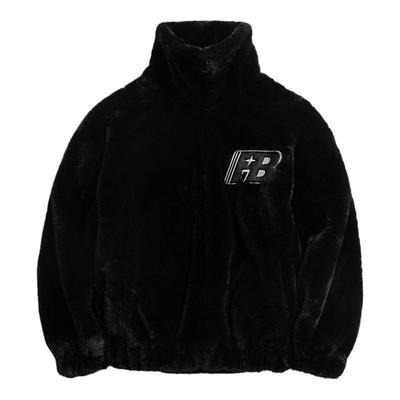 宽松短款仿皮草外套PLBR休闲