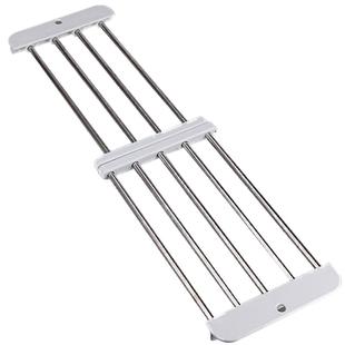 日本DAISO厨房水槽架 伸缩式水槽沥水架不锈钢置物架9532