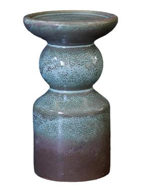 欧式陶瓷窑变色烛台复古做旧