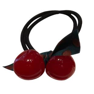 红色樱桃高弹力耐用发圈头绳蝴蝶结头饰扎头发橡皮筋女丸子头发绳