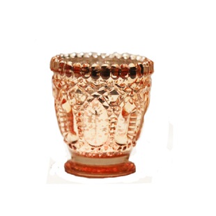 出口日本法式镶镀金边做旧风珍珠边玻璃收纳杯彩妆化妆刷筒南瓜杯