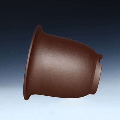 宜兴金钟紫砂花盆兰花盆君子兰专用盆好泥料盆景盆带托盘口径25cm