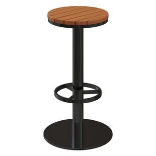 户外高脚椅室外吧台桌椅庭院花园不锈钢吧椅露天高脚凳子工程椅