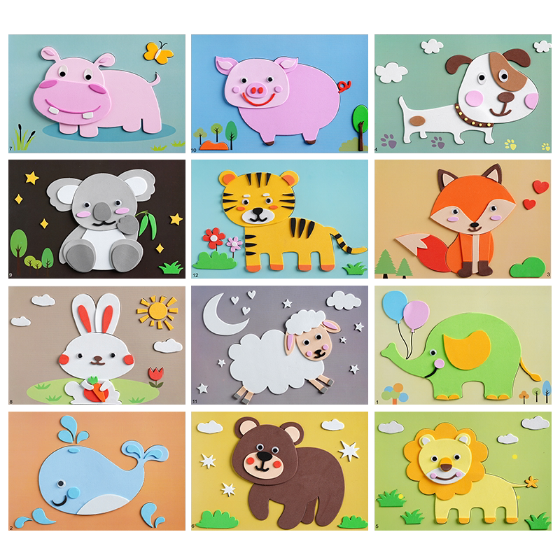 eva立体贴画儿童手工制作材料diy
