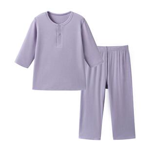 junejunior儿童家居服套装男女童春夏季短袖薄款睡衣莫代尔空调服