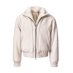 CATSSTAC 破锋羊毛座山雕 立领设计 轻奢质感 立体挺阔 秋冬保暖