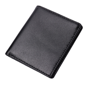 软面羊皮钱包短款迷你小男士超薄时尚便携真皮青年钱夹软驾驶证夹