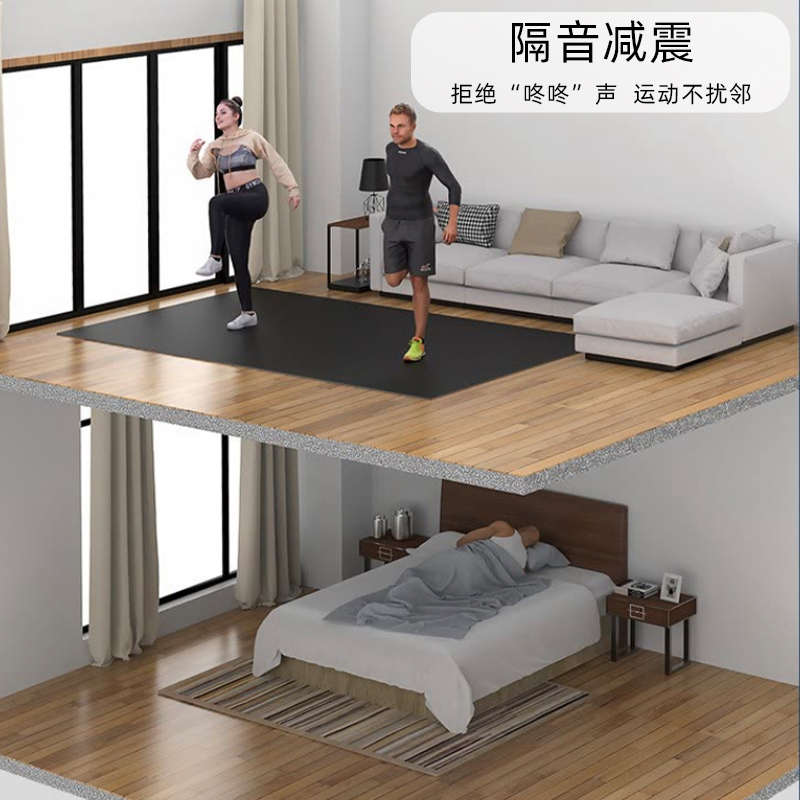 gxmmat 【多尺寸选择】隔音减震防滑瑜伽健身地垫器械跳操跳绳垫