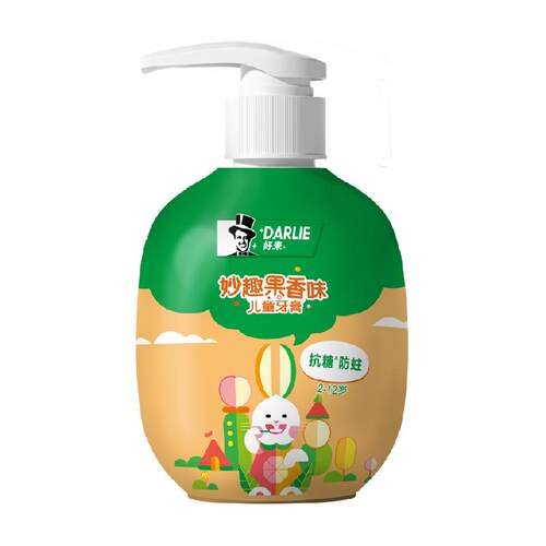 DARLIE好来(原黑人)按压式儿童牙膏混合水果味2-12岁含氟防蛀