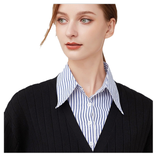 假领子女韩版百搭大尖领秋冬春搭配毛衣卫衣休闲衬衣尖领假衣领子