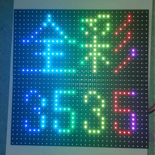 led显示广告屏户外门头全彩滚动发光走字模组P10全彩显示屏单元板