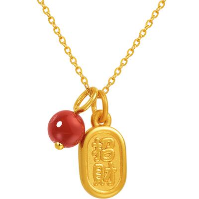 明牌珠宝男女款定价足金吊坠