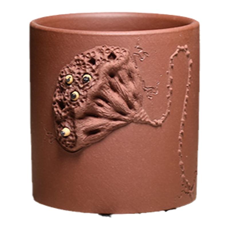 老缶紫砂宜兴原矿紫砂主人杯直形清莲杯 功夫茶杯品茗纯手工100cc