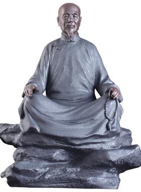 弘一法师紫砂中式风禅意陶瓷佛像