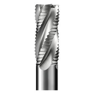 白钢铣刀粗皮4刃高速钢波刃铣刀开粗立铣刀开粗刀玉米直柄立铣刀