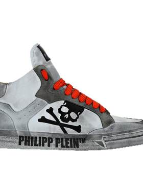 PHILIPP PLEIN 男女同款Retrokickz骷髅高帮板鞋脏脏鞋休闲鞋