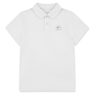 乔丹儿童短袖2025夏翻领大童女童生活针织半袖POLO衫透气吸汗T恤