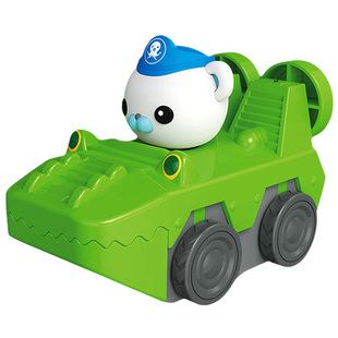 海底小纵队玩具短吻鳄艇玩偶巴克队长公仔滑行惯性车男孩儿童礼物