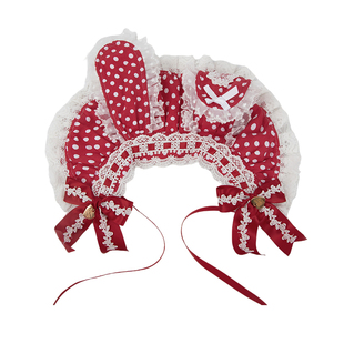 她们的故饰会 蝴蝶结小兔手作小物lolita原创bnt波奈特兔耳发带kc