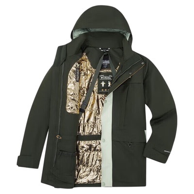 哥伦比亚金点夹棉防水冲锋衣