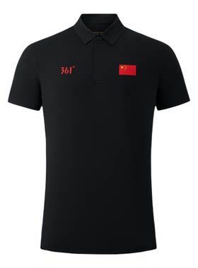 361°男短袖POLO衫国旗刺绣