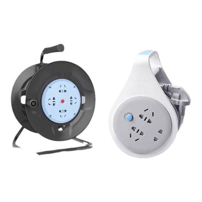 公牛移动式可收缩卷线盘